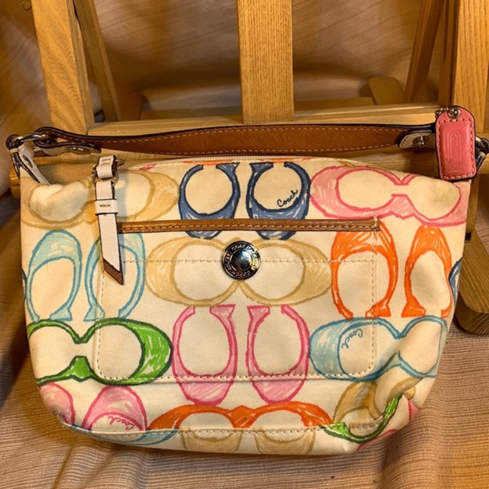 Coach rainbow 🌈 mini bag preloved GC RARE perfect